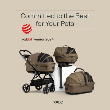 Переноска для тварин Tavo Crispin Large: Автопереноска для собак та котів, ISOFIX, 360° вентиляція, складна, 2 матраци, колір Merle