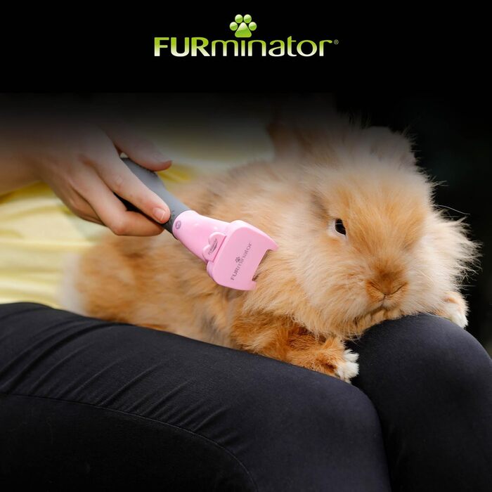 FURminator інструмент для видалення підшерстка для дрібних тварин - щітка для кроликів, гризунів та інших - покращений дизайн версії 2.0