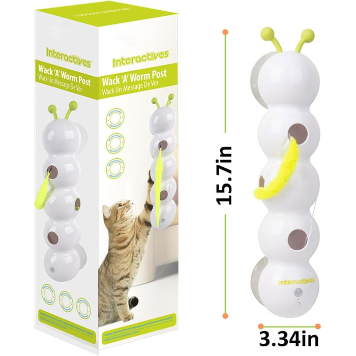 Інтерактивна іграшка для котів з дизайном черв'ячка: розушний рух, іграшка-черв'як, Necke