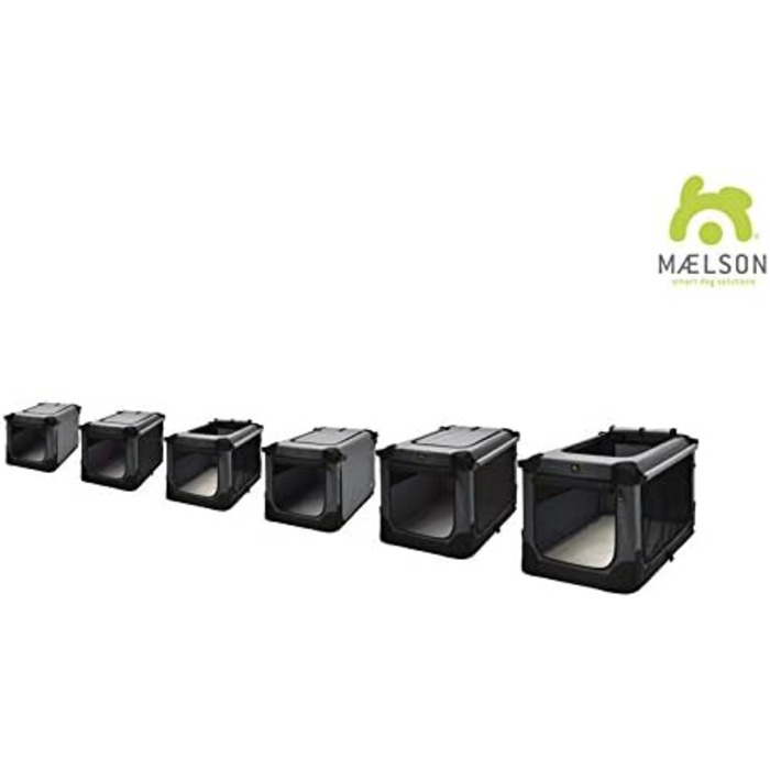 Тканинний контейнер-переноска Maelson Soft Kennel для собак, антрацит, 52x33x33 см