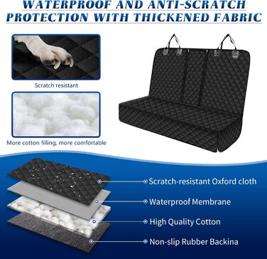 Чохол на заднє сидіння авто для собак, захист від бруду та вологи, універсальний, для дітей та тварин