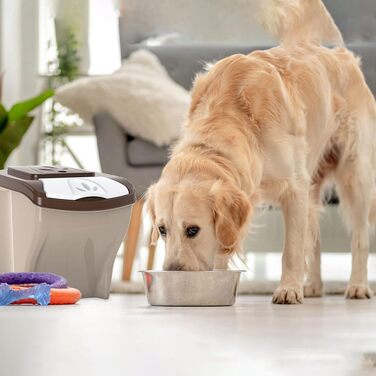 Контейнер для сухого корму Sicignano для собак та котів, 20 л, 10 кг, з кришкою, гігієнічний, компактний, стекується