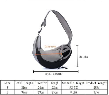 PETEMOO переносна сумка-переноска для собак та котів, чорна (до 2.5 кг)