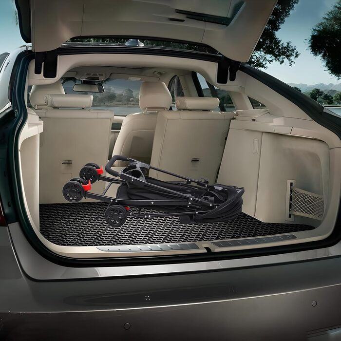 Чотирьохколісний візок для собак, переноска для собак, чорний