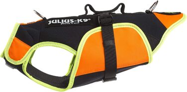 Julius-K9 IDC багатофункціональний жилет для собак 3в1, розмір S, чорний та UV-помаранчевий