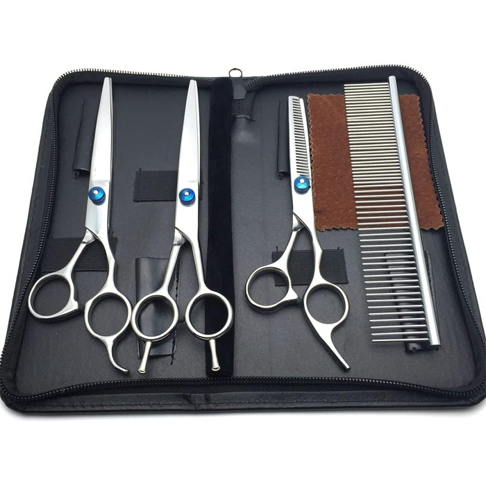 Набір професійних ножиць для грумінгу тварин зі сталі, 7.0 дюймів, для собак та котів