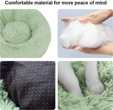 Кругле ліжко для котів та собак S-50cm, 50см, зелене, з неслизьким дном, для тварин