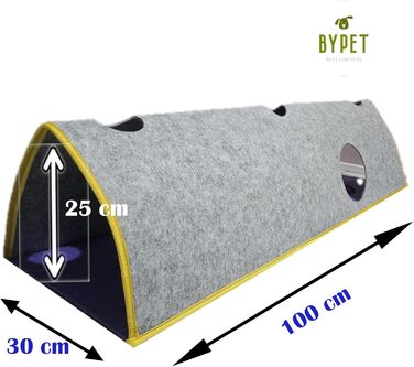 Тунель для котів BYPET, ігровий та спальний, 100 см, для дому