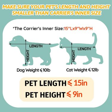 Транспортна сумка для тварин Petskd, схвалена авіакомпаніями, сіра, для котів та собак середніх розмірів, 17.0' x 11.0' x 10.5'