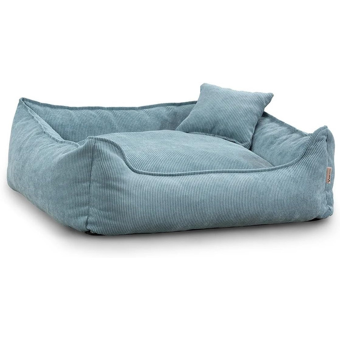 Gutekissen® Lucky: М'яке собаче ліжко - зручне лежанка для собак великих та малих порід. Легко миється, з поліуретановою начинкою та знімним чохлом (Блакитний, XL - 100x75)