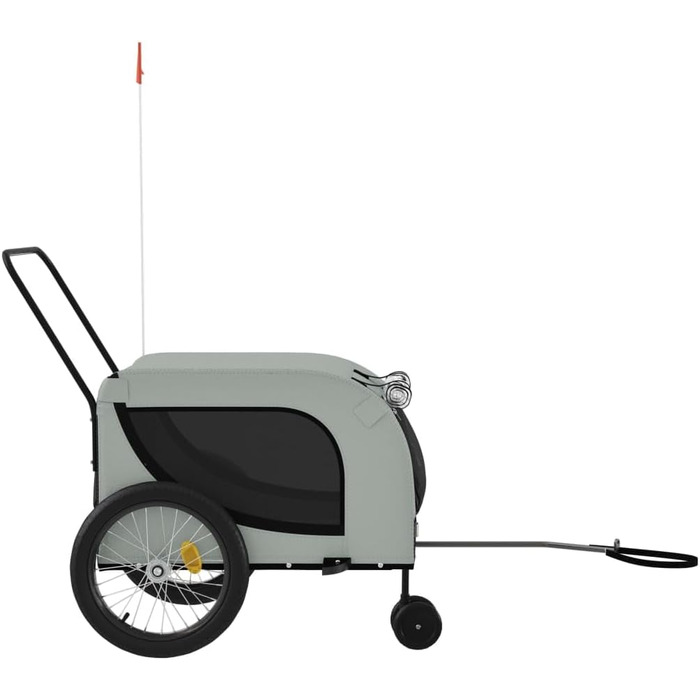 Причіп для велосипеда для собак Сірий та Чорний, Oxford-Gewebe та залізо, LH82049