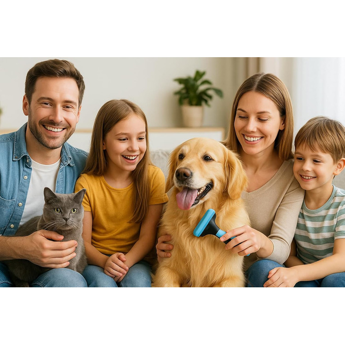 Щітка для грумінгу тварин з широкою поверхнею - для видалення підшерстка у собак та котів. Підходить для довгої шерсті.