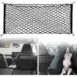 Сітка-перегородка для автомобіля: захист для собак, 120x90 см, Polypropylene, 4 гачки