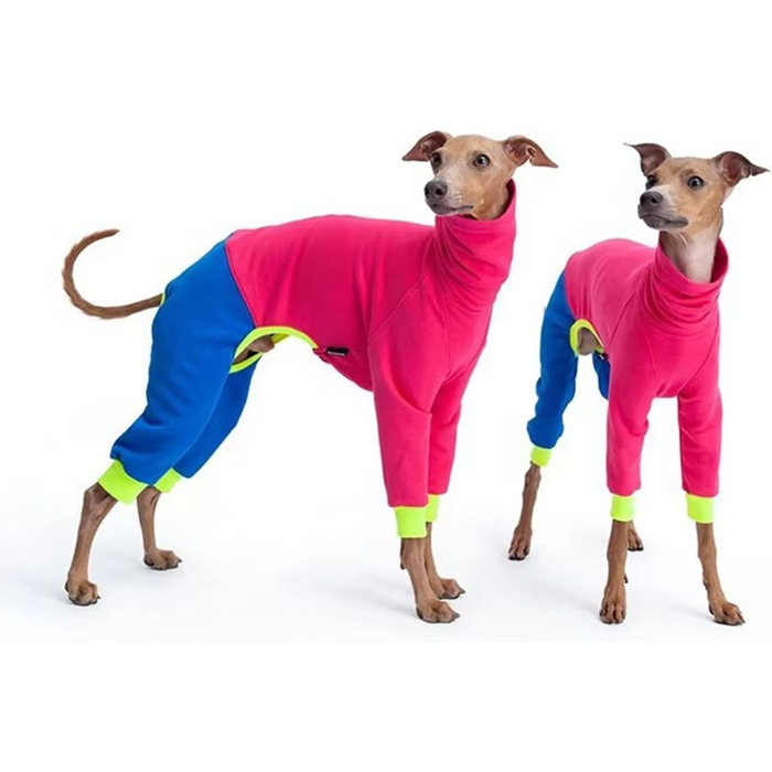 Легкий італійський пуловер для грейхаундів, одяг для віппетов з ніжками, вітрозахисний ролкраг для собак, флісовий комплект для грейхаундів, Lurcher (рожевий, 4XL) 4XL рожевий