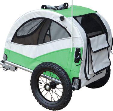 Papilioshop Kuma – Причеп для собак, візок для собак, велосипедний причеп та візок-бугі для собак, складаний, легкий та стабільний, ідеальний для прогулянок та транспортування вашого улюбленця (Зелений)