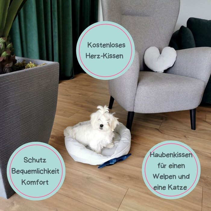 М'яке подушкове ліжко для собак Love Gifts® | Ортопедичне ліжко для собак середніх та маленьких порід | Сірий колір
