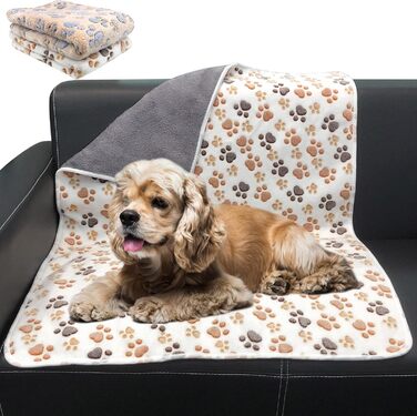 Водонепроникні ковдри для собак HYLYUN (2 шт.) - м'які, плюшеві, реверсивні. Підходять для собак, цуценят та котів (L 76x104 см)
