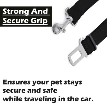 Ремінь безпеки для собак, регульований, міцний, 70 см, 2 шт.