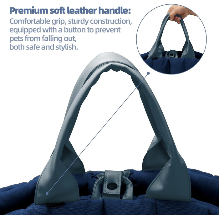 Сумка-переноска для собак Sytopia, середні породи, до 11,3 кг, колір бежевий/блакитний