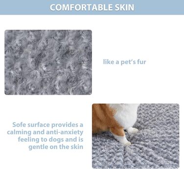 Ортопедичне велике ліжко для собак WNPETHOME, 106.7 x 76.2 x 10.2 см, сіре, з ефектом пам'яті