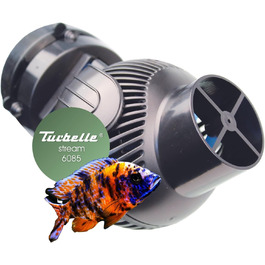 Проточний насос TUNZE Turbelle Stream 6085, 8000 л/год, пропелерний, магнітний тримач, тиха робота, для акваріумів до 15 мм скла, для прісноводних акваріумів