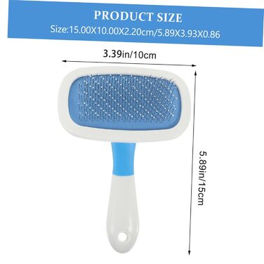 Масажна щітка для тварин ULTECHNOVO 3 шт. для котів та собак з довгим хутром, синього кольору, 15x10x2.2 см