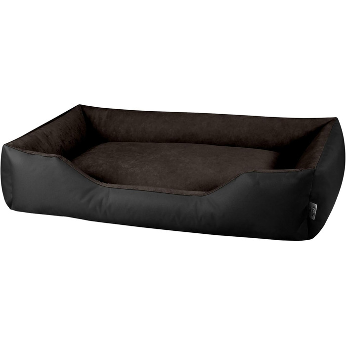 Ляжка для собак BedDog LUPI, чорно-сіра, S, 150 x 110 x 28 см - зручна та практична ліжко-корзина для маленьких собак