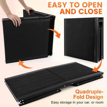 Рампа для собак Gadpiparty 180x50 см, автоскладана, до 136 кг, антиковзка поверхня, для SUV, вантажівок та високих входів