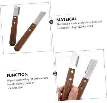 Щітки для грумінгу домашніх тварин DOITOOL (2 шт.) - ефективне видалення ворсу для собак та котів з довгим та середнім хутром. Ергономічні ручки.