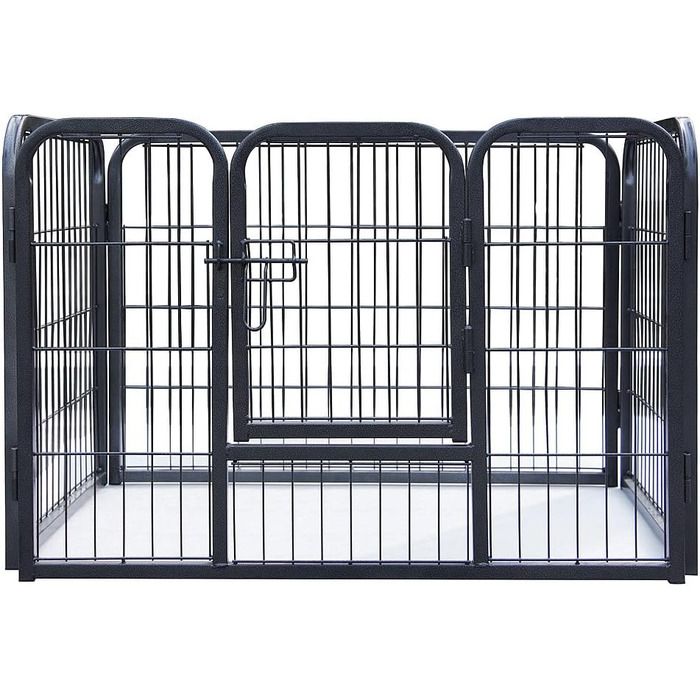 Клітка-вольєр для цуценят Melko, складана, сіра, 91 x 63 x 61 см