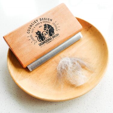 Щітка для собак з дерев'яною ручкою, вичіска для тварин, котів, щітка для короткої шерсті, інструмент для видалення шерсті коричневого кольору середнього розміру для собак