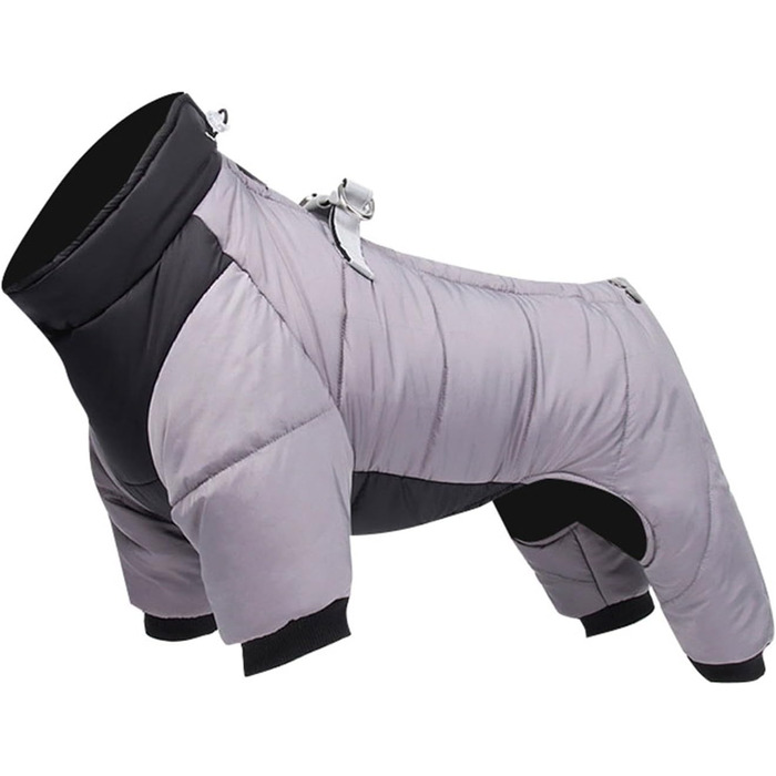 Зимовий одяг для собак: тепла куртка, жилет, костюм, комбінезон від снігу та вітру (жовтий, сірий, 3XL)