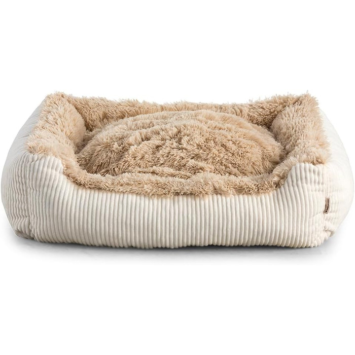Gutekissen® Шерстяне ліжко для собак середніх порід - м'яке, миється, різні кольори та розміри (M - 80x70, Бежевий)