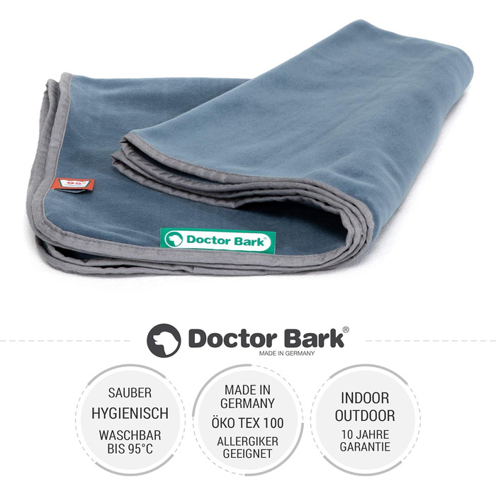 Doctor Bark м'яка флісова гігієнічна ковдра для собак, прана при 95°C, для дивану та лежанки, 120x90 см, беж, Німеччина