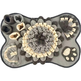 Килимок для собак, 63,5 x 43,2 см, великий, миючий, з дзвоником, нековзний, для ігор та тренування, сірий