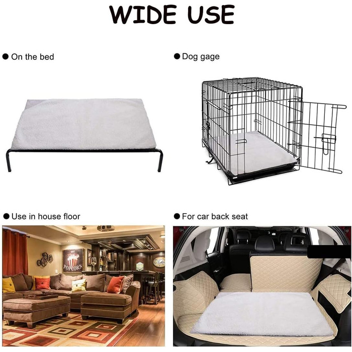 Самогріючі подушки для домашніх тварин GGoty, тепле ліжко для котів та собак, неслизьке покриття, 2 шт., білий