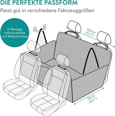Захист для багажника автомобіля Navaris для собак - захист краю вантажного відсіку, чохол для заднього сидіння, ковдра для собак в авто, водовідштовхувальний, легко чиститься, пластик