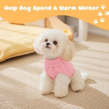 Пуловери для собак маленьких і середніх порід, 2 шт. (білий + червоний, рожевий + блакитний), M