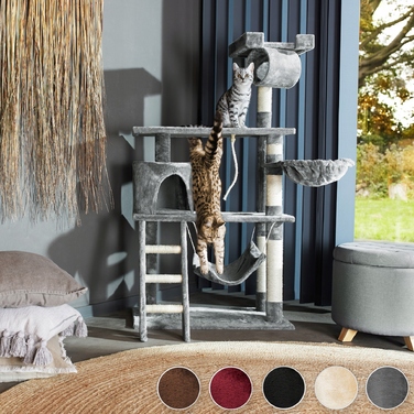 Когтеточка для котів TecTake, багатоколірна, 141 см, 3 рівні