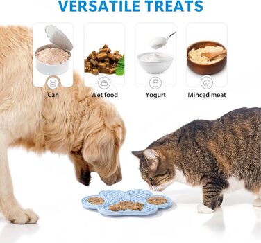 Легкі килимки для собак та котів Li&Zhao – 2 шт. Антистрес, повільне годування, для йогурту та корму