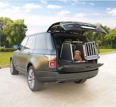 Транспортний бокс для тварин LAMPA 60501: алюмінієвий, розмір 60x50x55 см, тканинна підкладка