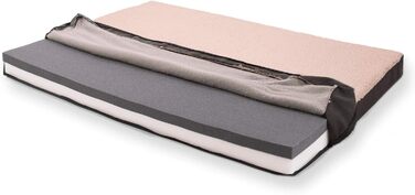 Баллу Лежанка для собак, коричнева, ортопедична, знімний чохол, XXL (120x100x10 см)