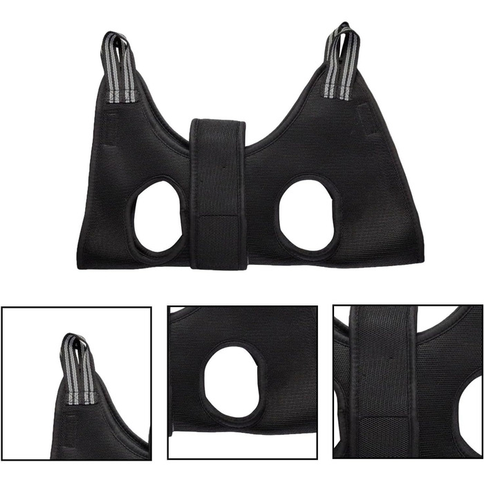 Грумерський жилет для собак та котів YRRYGMN | для грумінгу, купання, стрижки та обрізки кігтів. Чорний