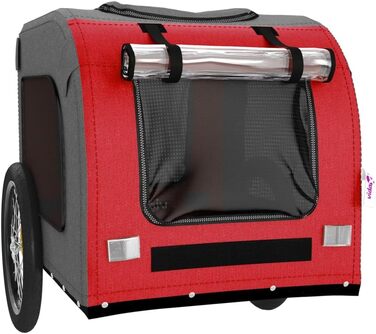 Причіп для тварин на велосипед, Oxford, 69x133.5x73.5 см, Оранжевий/Сірий