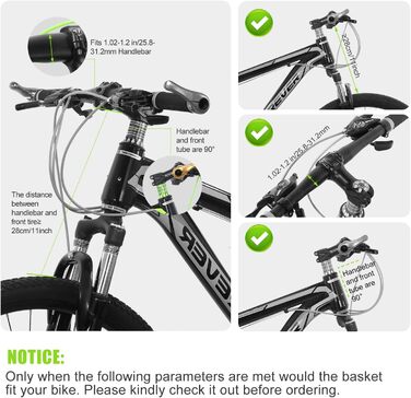 Кошик для велосипеда Lixada, передній, знімний, алюмінієвий, сірий