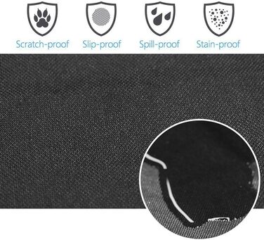 Чохол на сидіння для собак XL, водонепроникний, антиковзкий, універсальний для авто, SUV, позашляховиків, вантажівок, мінівенів (HCMAX, чорний)