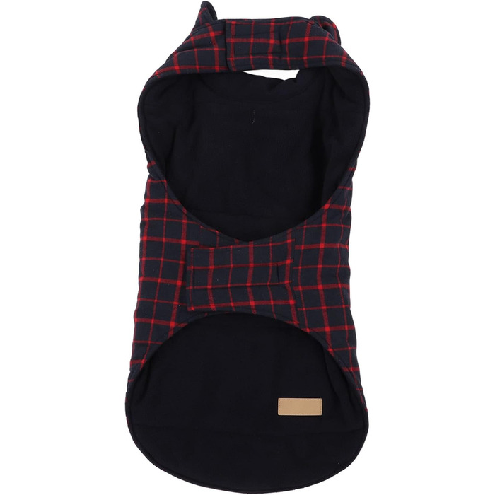 Зимовий теплий одяг для собак, вітрозахисний, в клітинку, для малих, середніх та великих собак, тепла флісова куртка для активностей на холоді (розмір S, S)