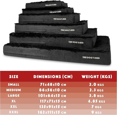 Ортопедичне ліжко для собак з Memory Foam, чорне штучне хутро, середнього розміру, вологостійке, знімні чохли