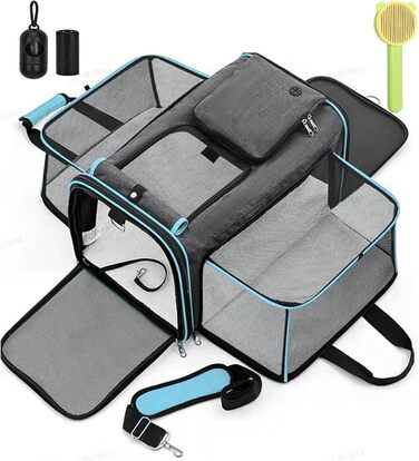 Транспортна переноска для кота Wuudi, складана сумка для собак, переноска для кота для подорожей літаком/автомобілем, дихаюча переноска для кота, маленькі собаки в авто