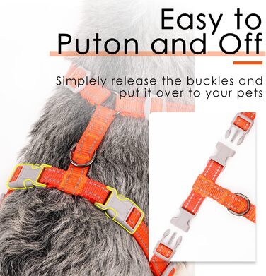 ThinkPet Непотягуюча шлейка та повідець для собак, дихаюча регульована м'яка шлейка з відбивачами для малих, середніх і великих порід, безпечний контроль